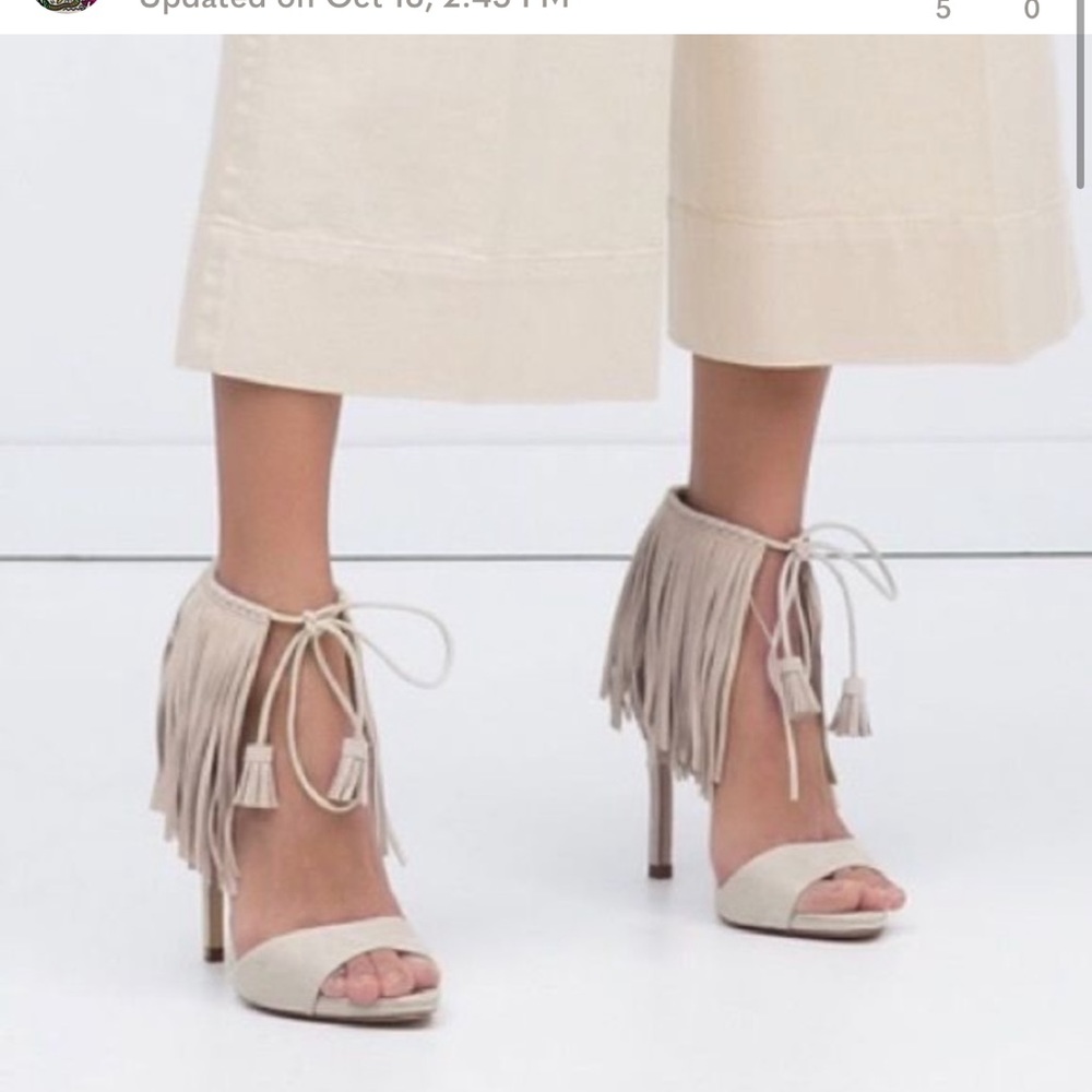 Zara brand new fringe heels